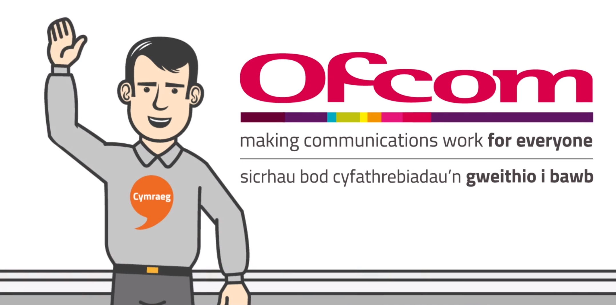 Welsh character next to Ofcom logo