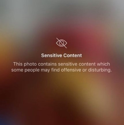 Senstive Content Message
