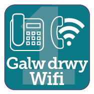 Defnyddiwch eich llinell sefydlog neu wi-fi os gallwch chi    