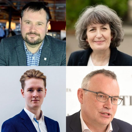 David Byrne, Catriona Murray, Lachlan Peel and Calum Steele
