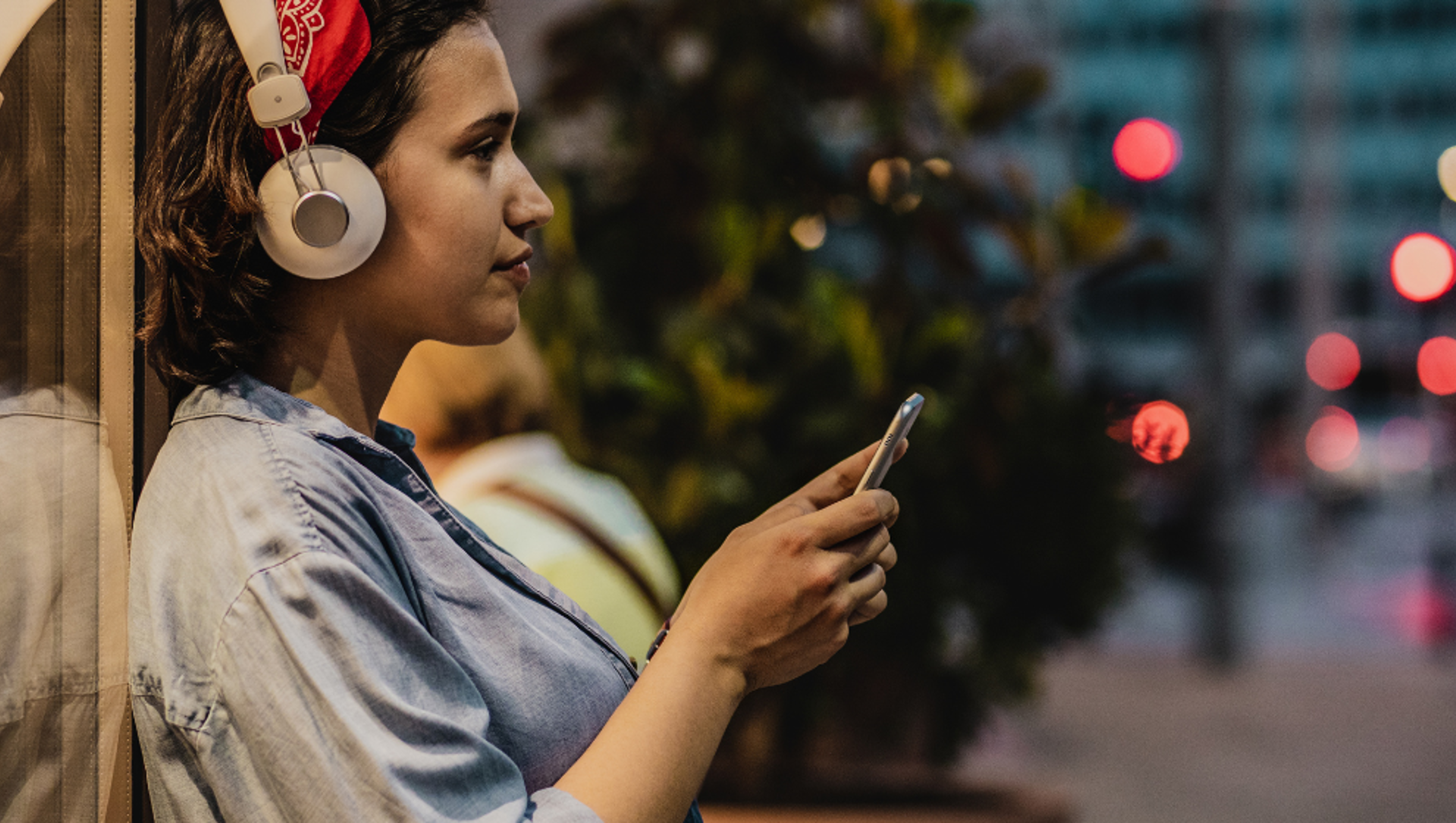 Listening to podcast hero
