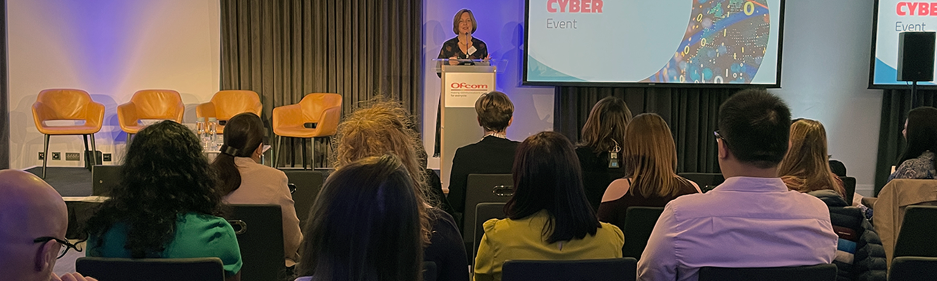 Melanie at the Women in Cyber event