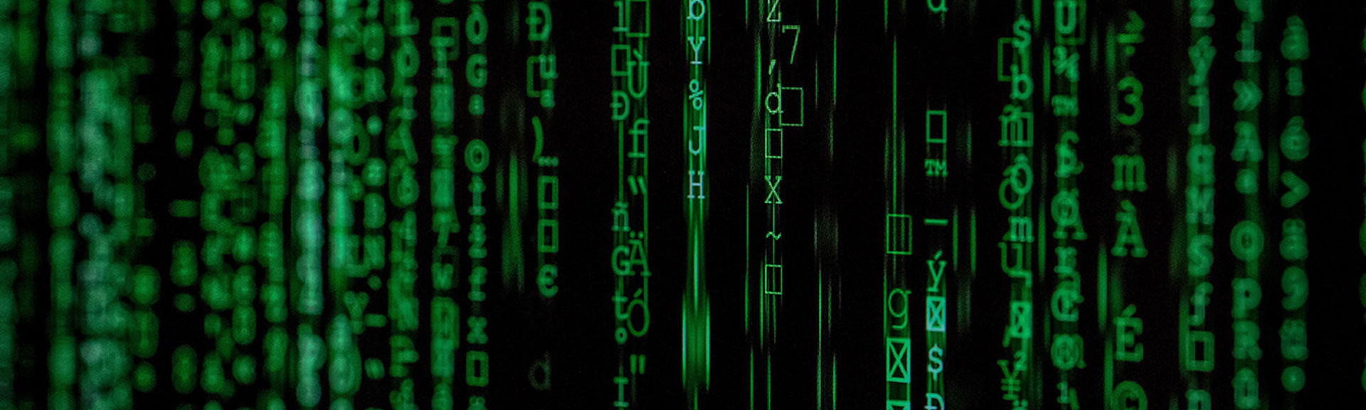Abstract image of lines of binary code