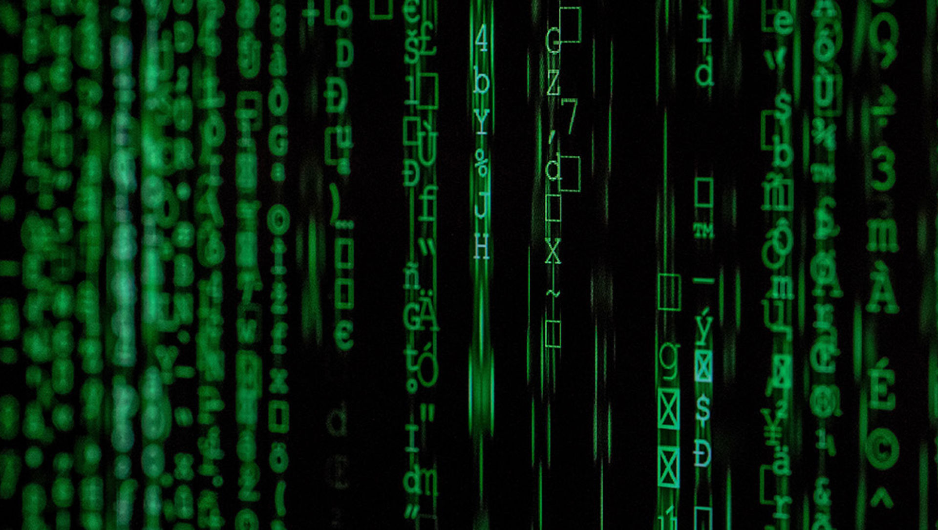 Abstract image of lines of binary code