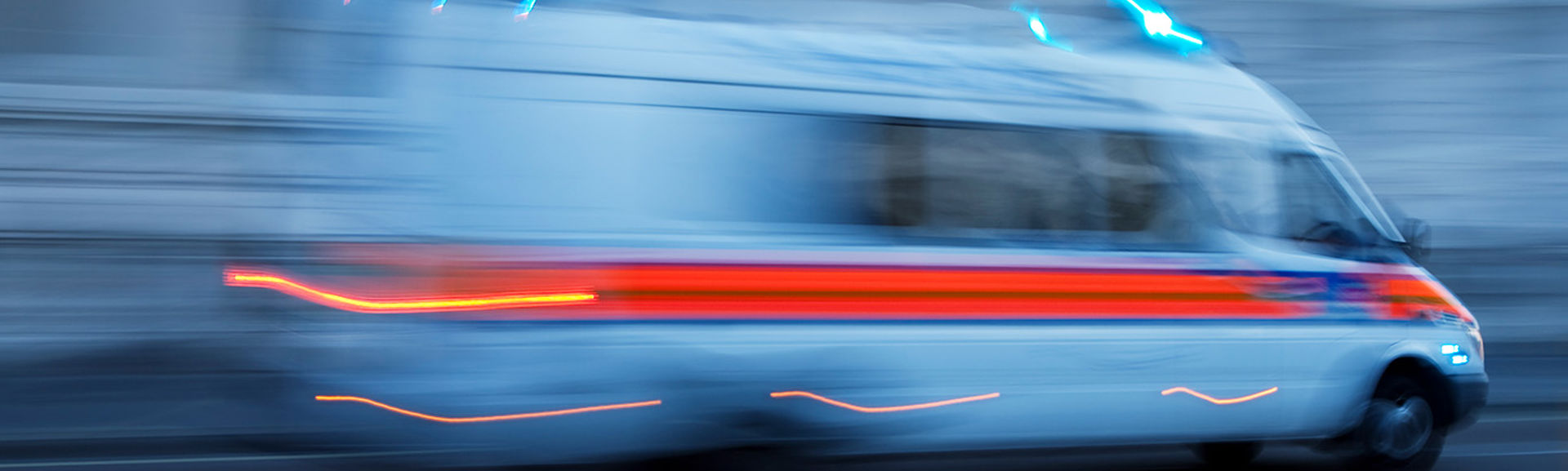 A police van moving at speed