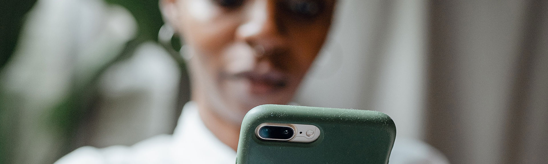 A person using a mobile phone