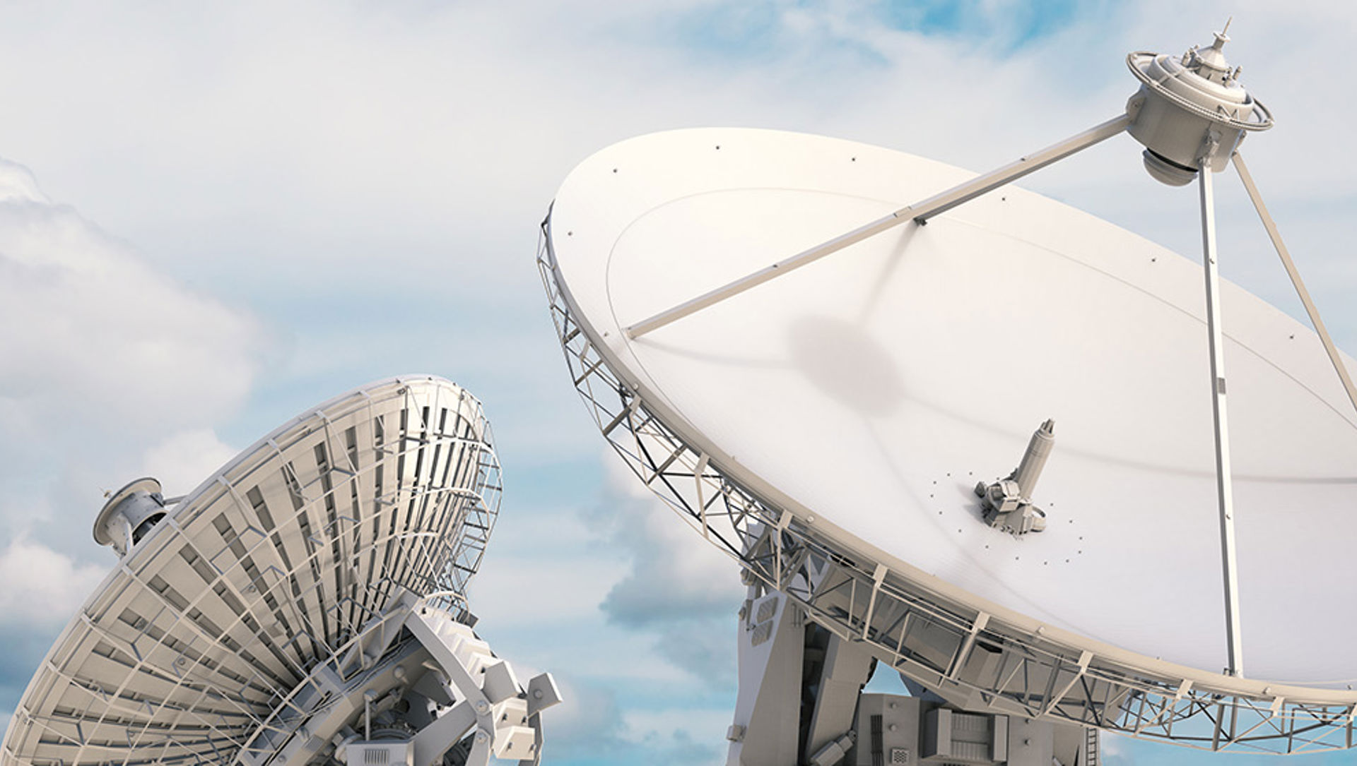 Large, earth-based satellite dishes