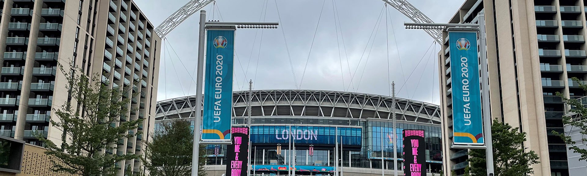 The entrance to Wembley stadium