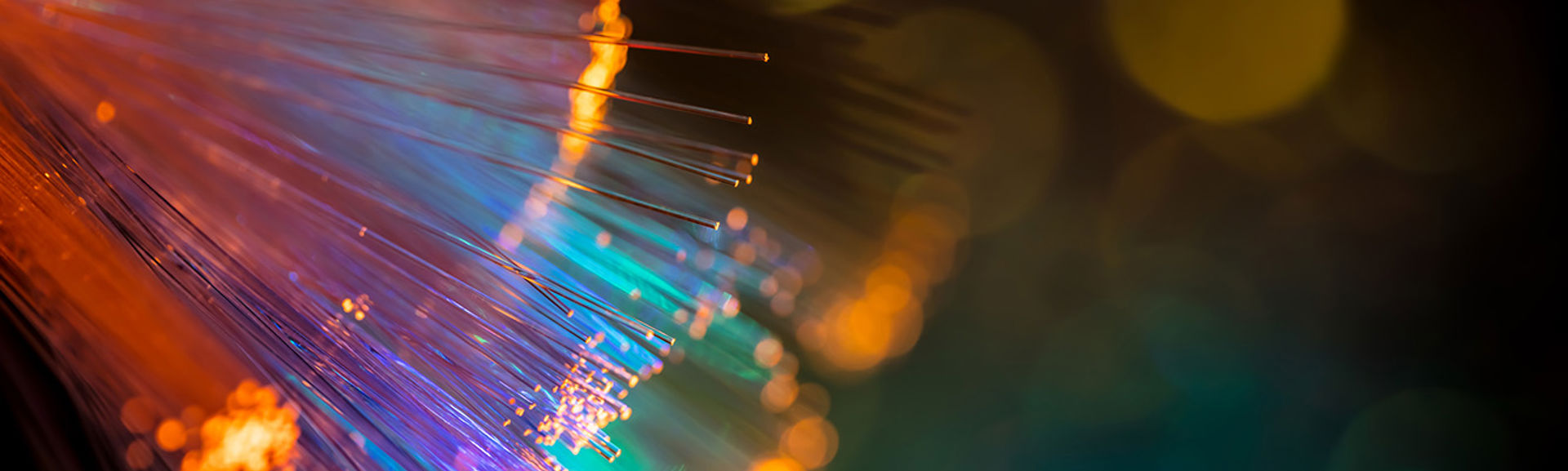 Close-up of a fibre cable