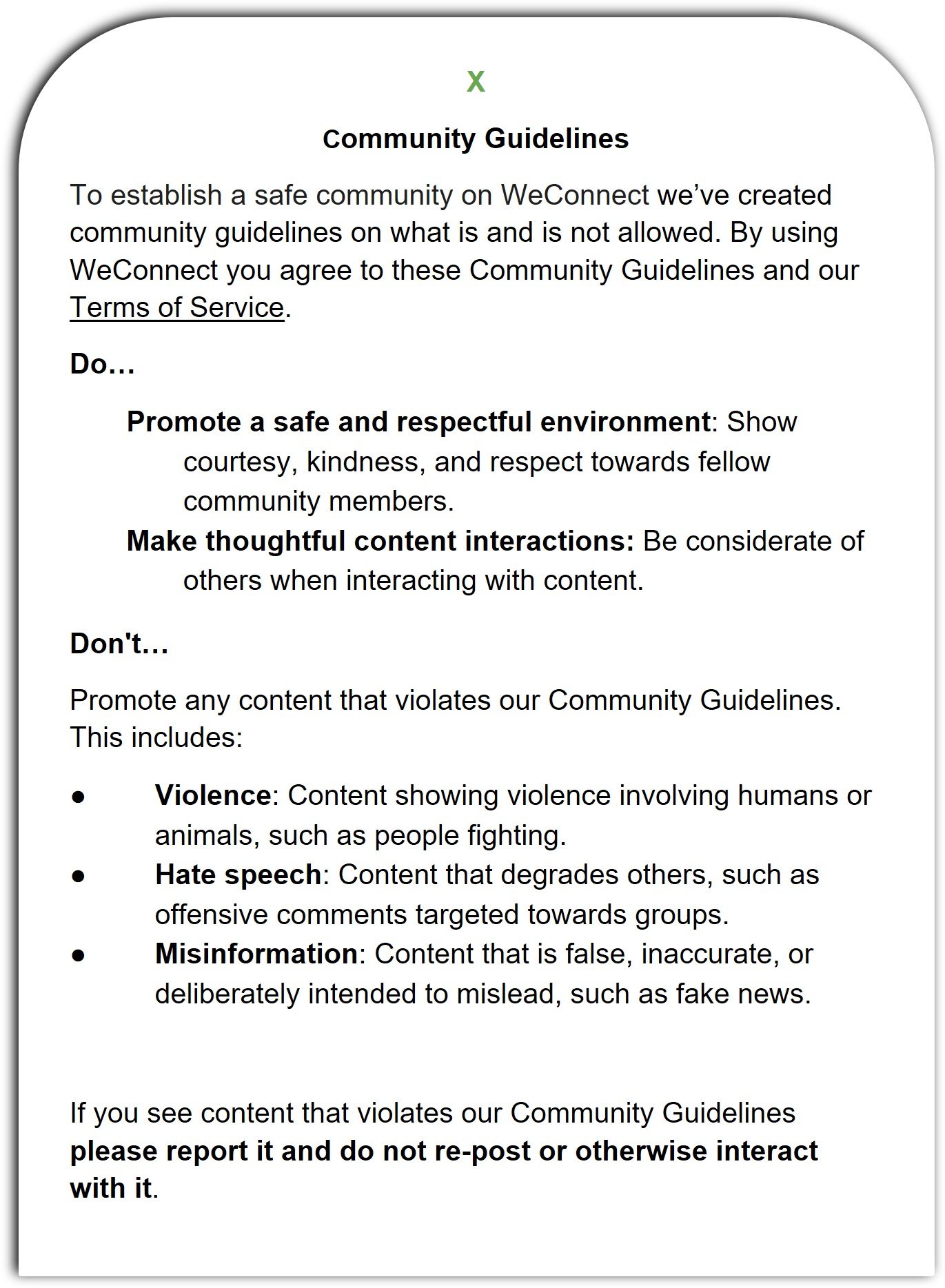 Community Guidelines